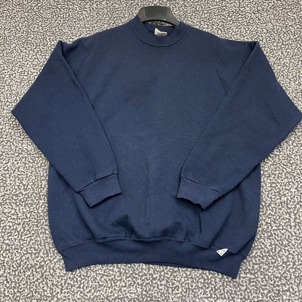 Vintage Discus Athletic Sweatshirt‎ Men XL Navy Blank Pullover Long Sleeve